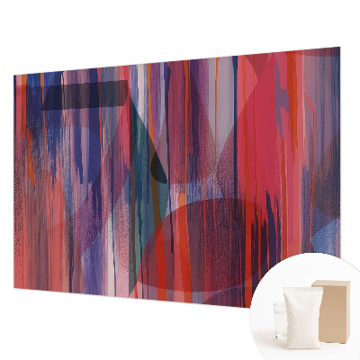 Papel mural texturado decorativo con diseño de rayas arcoíris