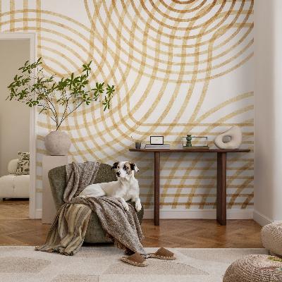 Papel mural con patrón decorativo con diseño de tejidos geométricos