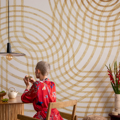 Papel mural con patrón decorativo con diseño de tejidos geométricos