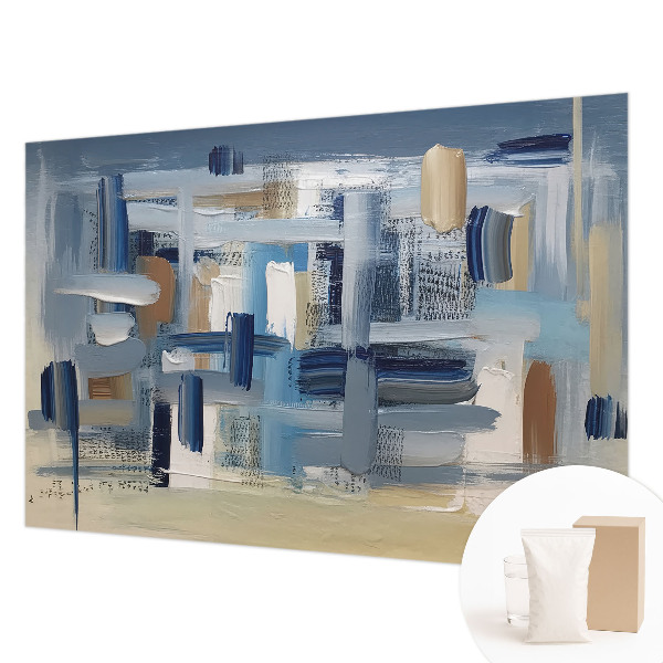 Papel mural texturado decorativo con diseño de pinceles abstractos