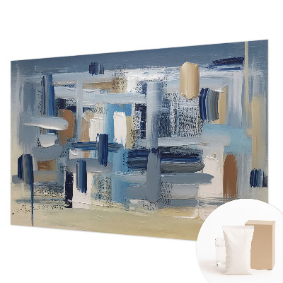 Papel mural texturado decorativo con diseño de pinceles abstractos
