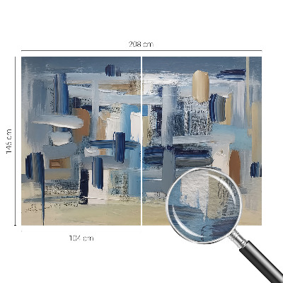 Papel mural texturado decorativo con diseño de pinceles abstractos