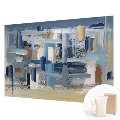 Papel mural texturado decorativo con diseño de pinceles abstractos