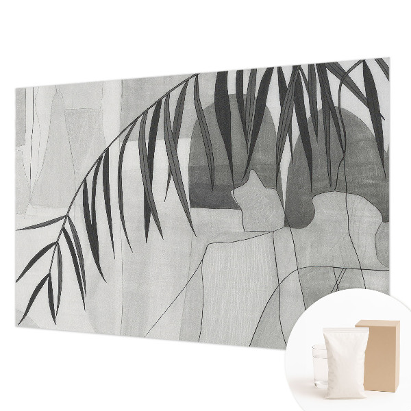Mural decorativo con diseño de palmera abstracta