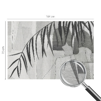 Mural decorativo con diseño de palmera abstracta
