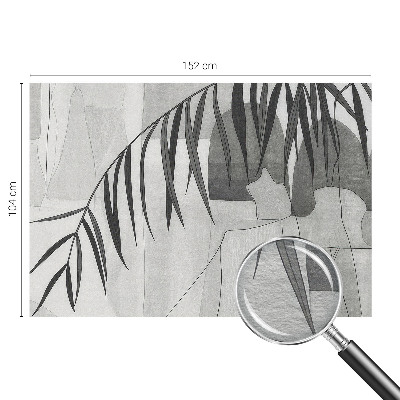 Mural decorativo con diseño de palmera abstracta