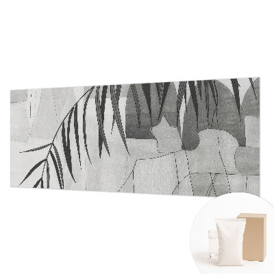 Mural decorativo con diseño de palmera abstracta