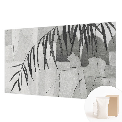Mural decorativo con diseño de palmera abstracta