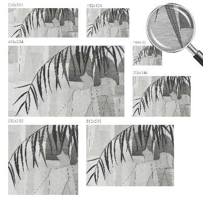 Mural decorativo con diseño de palmera abstracta