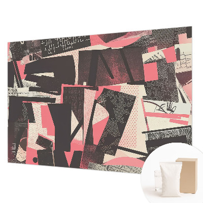 Fotomural decorativo para cabecero de cama con collage geométrico