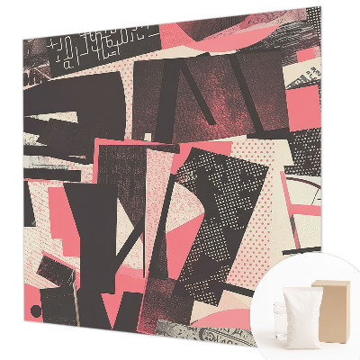 Fotomural decorativo para cabecero de cama con collage geométrico