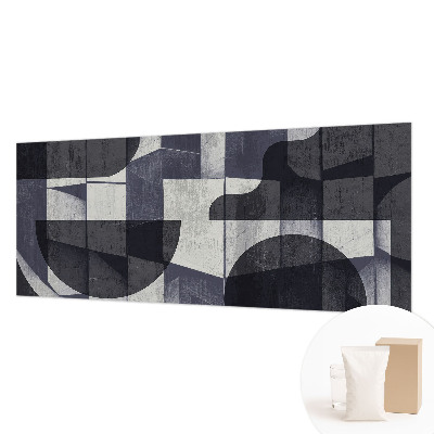Mural decorativo con diseño de simetría geométrica