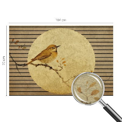 Fotomural decorativo para cabecero de cama con diseño de pájaro de la armonía