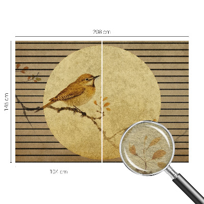 Fotomural decorativo para cabecero de cama con diseño de pájaro de la armonía
