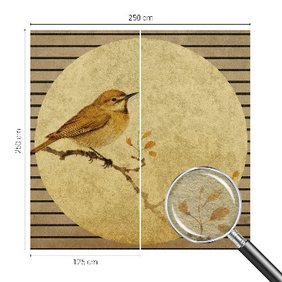 Fotomural decorativo para cabecero de cama con diseño de pájaro de la armonía