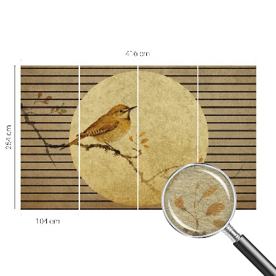 Fotomural decorativo para cabecero de cama con diseño de pájaro de la armonía