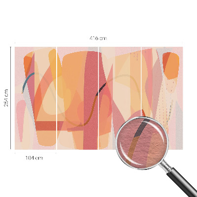 Mural decorativo con una abstracción colorida
