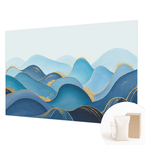 Papel mural texturado decorativo con motivo de paisaje ondulado