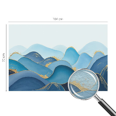 Papel mural texturado decorativo con motivo de paisaje ondulado