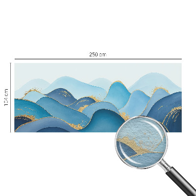 Papel mural texturado decorativo con motivo de paisaje ondulado