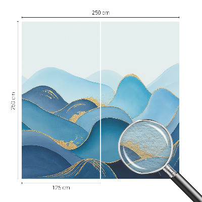 Papel mural texturado decorativo con motivo de paisaje ondulado