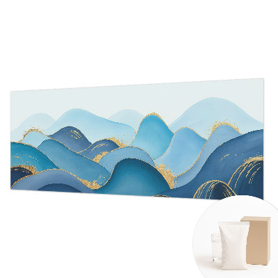 Papel mural texturado decorativo con motivo de paisaje ondulado
