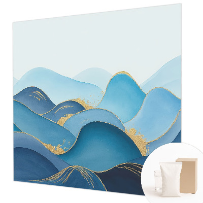 Papel mural texturado decorativo con motivo de paisaje ondulado