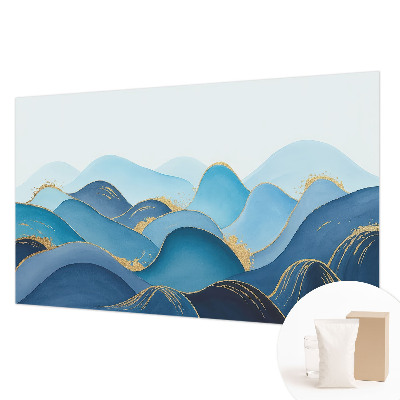 Papel mural texturado decorativo con motivo de paisaje ondulado
