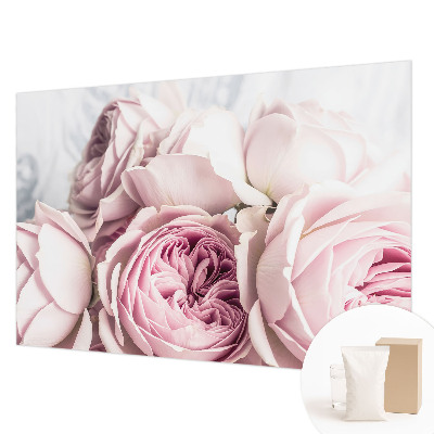 Mural de pared con estampado hermoso con diseño de rosas rosadas