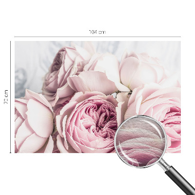 Mural de pared con estampado hermoso con diseño de rosas rosadas