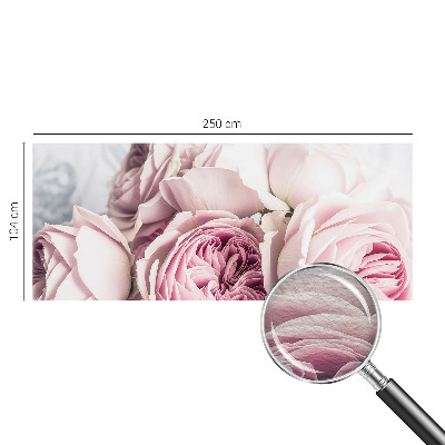 Mural de pared con estampado hermoso con diseño de rosas rosadas