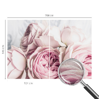 Mural de pared con estampado hermoso con diseño de rosas rosadas