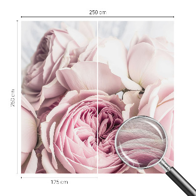 Mural de pared con estampado hermoso con diseño de rosas rosadas