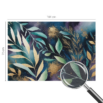 Papel mural texturado decorativo con diseño de hojas botánicas