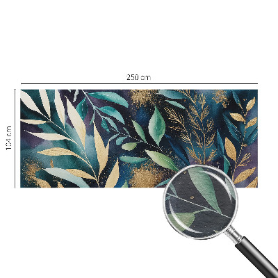 Papel mural texturado decorativo con diseño de hojas botánicas