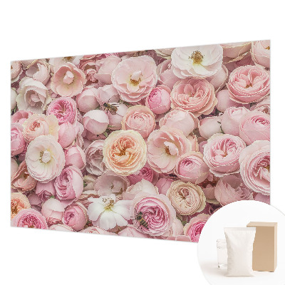 Papel mural con patrón decorativo con diseño de flores decorativas