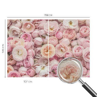 Papel mural con patrón decorativo con diseño de flores decorativas