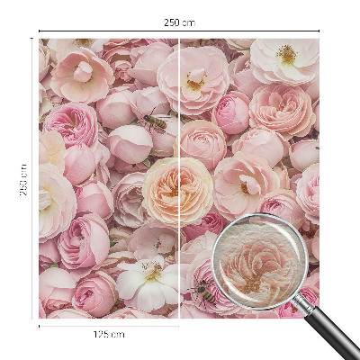 Papel mural con patrón decorativo con diseño de flores decorativas
