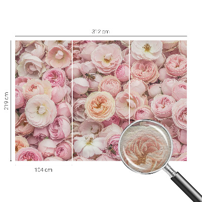 Papel mural con patrón decorativo con diseño de flores decorativas