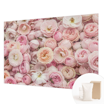 Papel mural con patrón decorativo con diseño de flores decorativas