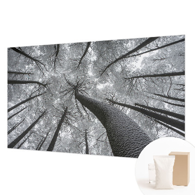 Papel mural texturado decorativo con estampado de paisaje invernal