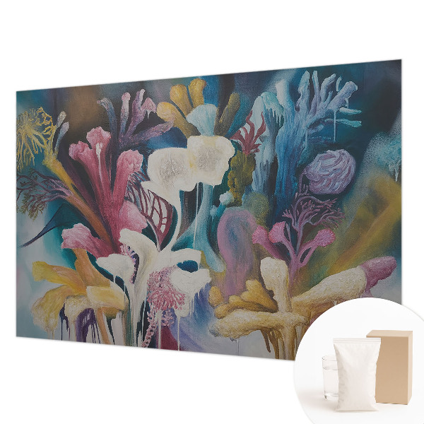 Mural decorativo con motivo de explosión floral