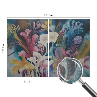 Mural decorativo con motivo de explosión floral
