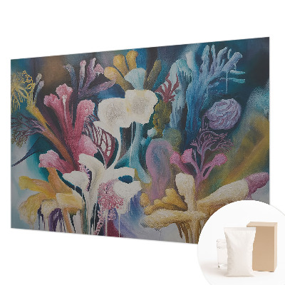 Mural decorativo con motivo de explosión floral