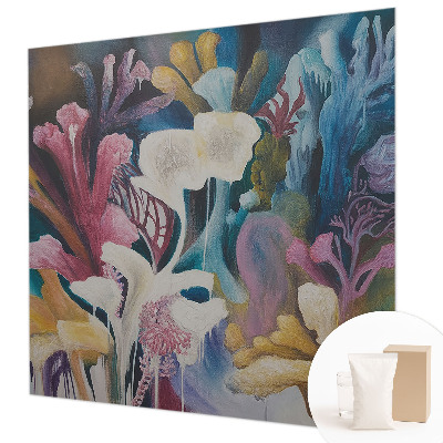 Mural decorativo con motivo de explosión floral