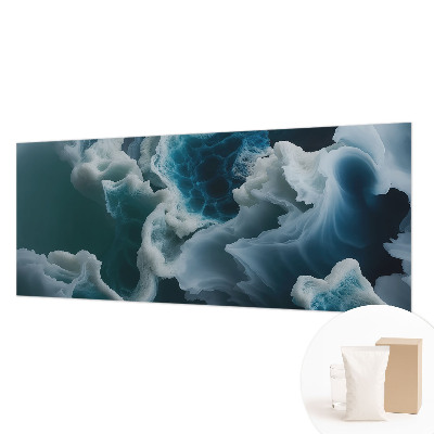 Papel mural texturado decorativo con motivo de olas del mar