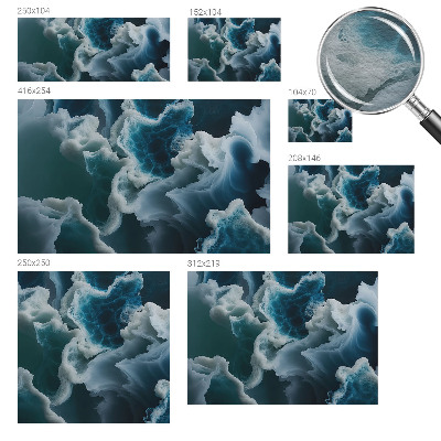 Papel mural texturado decorativo con motivo de olas del mar
