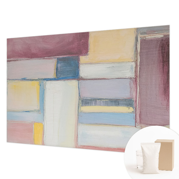 Fotomural decorativo para cabecero de cama con diseño de formas geométricas