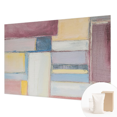 Fotomural decorativo para cabecero de cama con diseño de formas geométricas