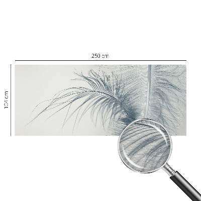 Papel mural con patrón decorativo con motivo de pluma delicada